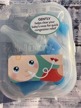 Nuby Baby Nasal Aspirator with Blue Sponge Tips